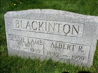 Blackinton, Albert R. and Bessie (Lamb)